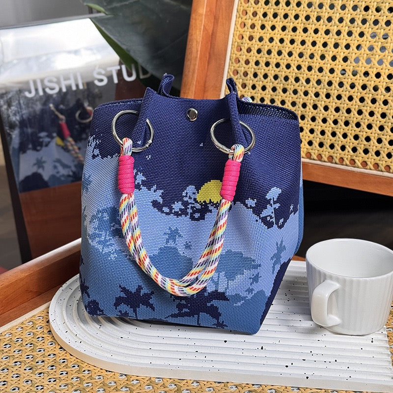 Crochet Tote Bag for Women, Cute Colorful Handmade Bag, Adorable Gift Idea for Her