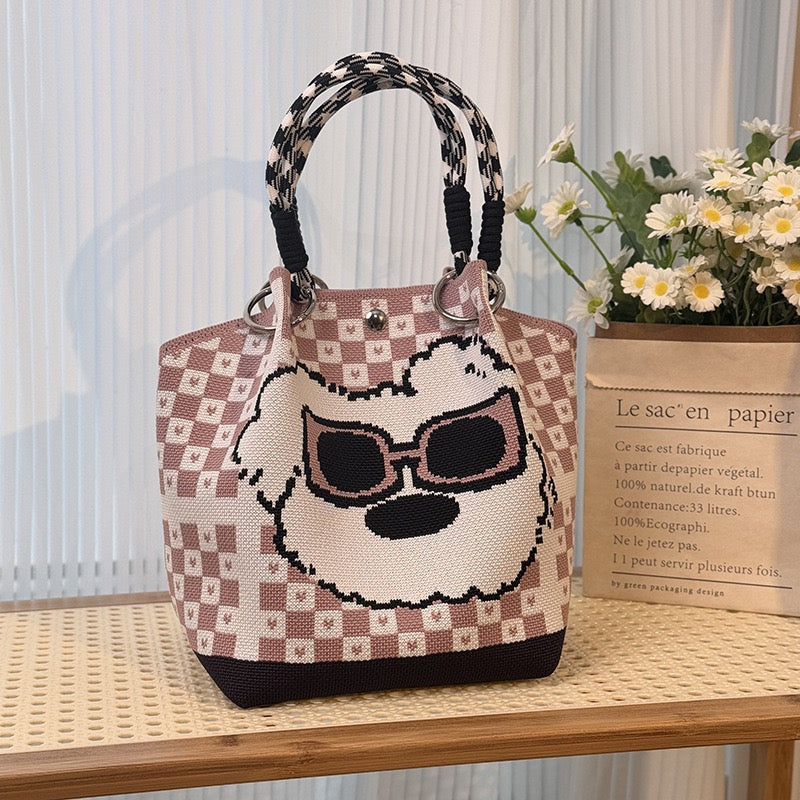 Crochet Tote Bag for Women, Cute Colorful Handmade Bag, Adorable Gift Idea for Her
